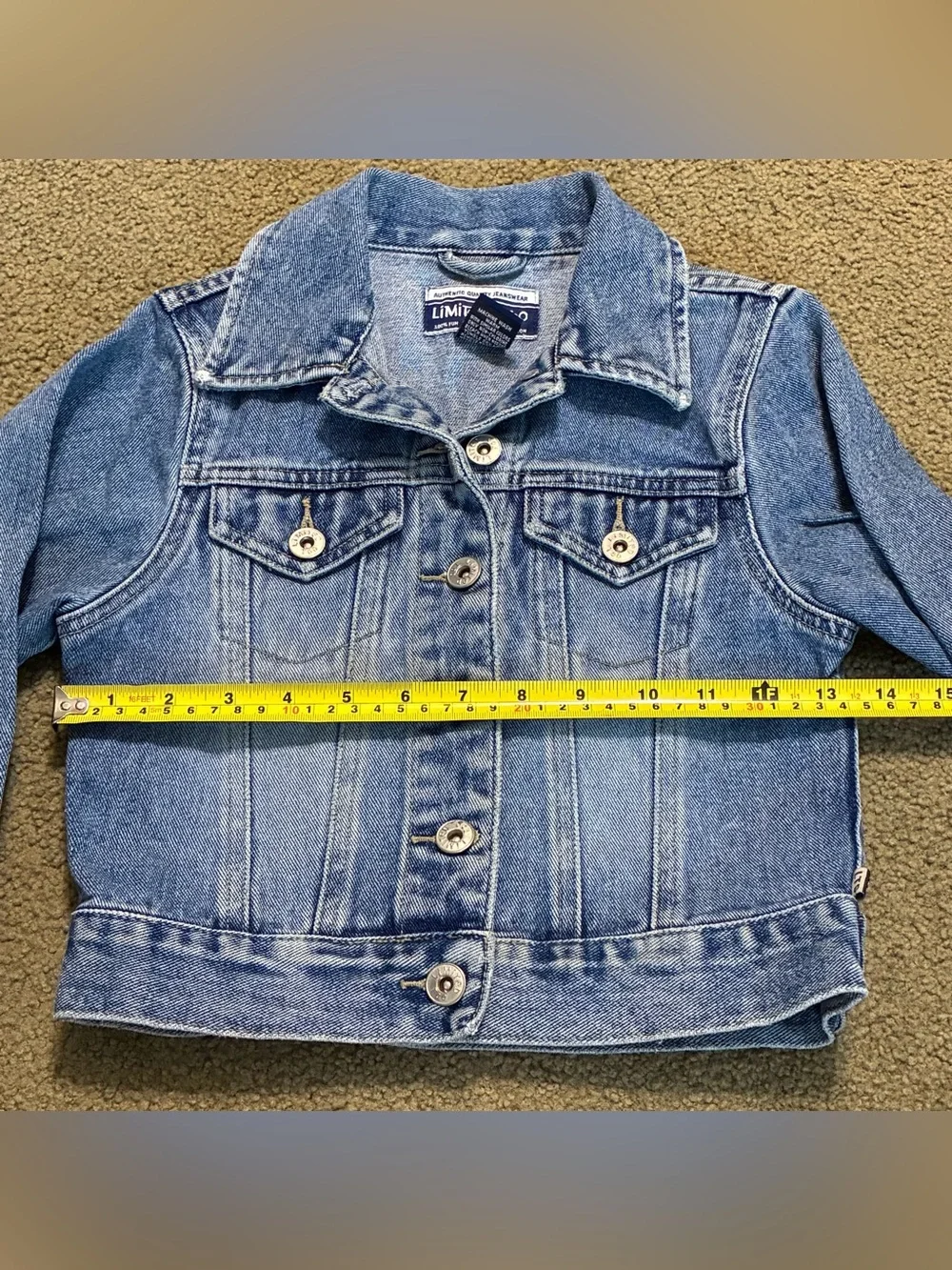 Girls Limited Too light blue denim jean jacket size XXS